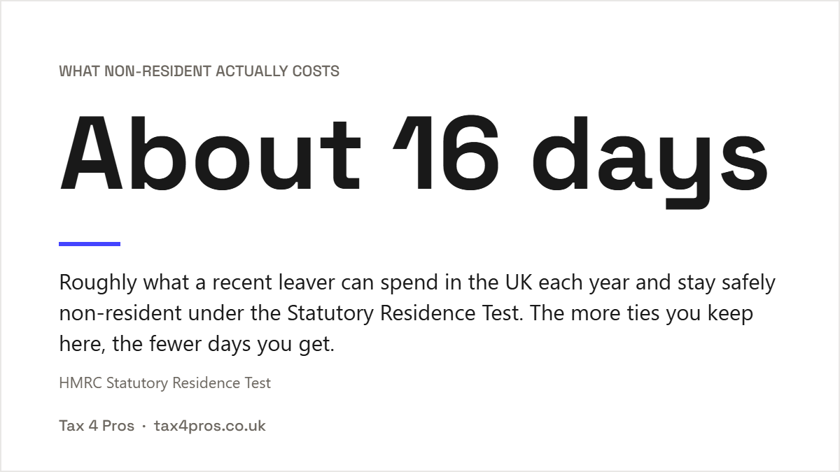 Richard Branson Necker Island tax. Key figure: the UK days a leaver can spend.