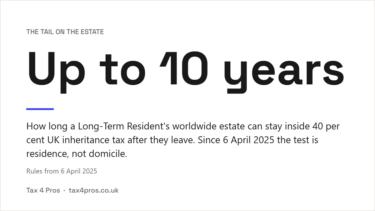 Richard Branson Necker Island tax. Key figure: the inheritance tax tail on leavers.